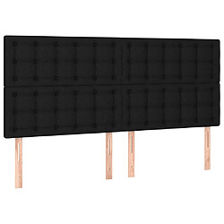 Acheter vidaXL Sommier à lattes de lit avec matelas Noir 180x200 cm Tissu