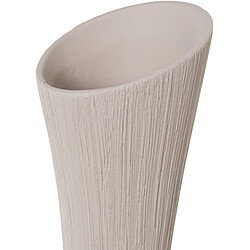 Vase Alexandra House Living Ecru Céramique Rayures 21 x 21 x 74 cm