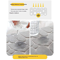 Avis LUUCOZK Tapis de bain antidérapants absorbants à séchage rapide pour salle de bain - blanc-60x90cm