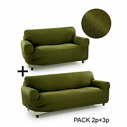 Housse de canapé Sofakover Pocket Duo Romeo 2 Unités - Vert