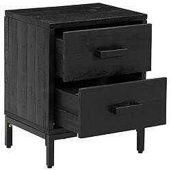 Avis vidaXL Table de chevet Noir 36x30x45 cm Bois de pin massif