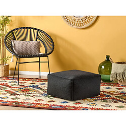 Beliani Pouf noir 50 x 50 x 30 cm MUKKI