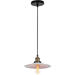 Stoex Suspension Luminaire Rétro Lustre en Fer en Métal Plafonnier D'Intérieur Vintage Pour Salle À Manger, Chambre À Coucher, Blanc 22CM 