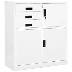 vidaXL Armoire de bureau Blanc 90x40x102 cm Acier 