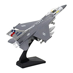 1: 100 Avion De Chasse F-16 Modèle D'avion De Chasse En Alliage Diescast Avec Support Gris