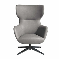 Angel Cerda Fauteuil pivotant en simili cuir gris