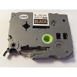 Cassette à ruban vhbw 9mm pour Brother P-Touch 200, 300, 500, 1000, 2000, 9000-Serie. Remplace: TZE-324. 