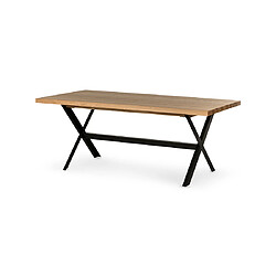 Lisa Design Giocoso - table à manger extensible - bois et métal - 200 à 300 cm Giocoso - table à manger extensible - bois et métal - 200 à 300 cm - Noir / Bois