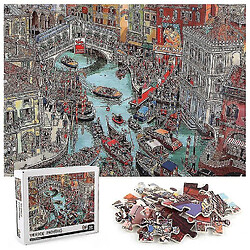 Universal 1000pcs Venise Town Jigsaw Diy Puzzle Toys Assemblage de décoration d'image 