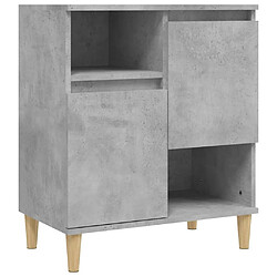 Maison Chic Buffet,Meuble de Rangement,commode pour salon,Cuisine Gris béton 60x35x70 cm Bois d'ingénierie -MN97415