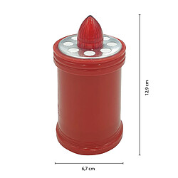 VELAMP Bougie votive Led 12,9 cm, Durée 60 jours, rouge avec lumière clignotante rouge