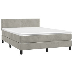 Acheter Sommier à lattes LED,Cadre à lattes de lit avec matelas pour Adulte Gris clair 140x200 cm -MN83220