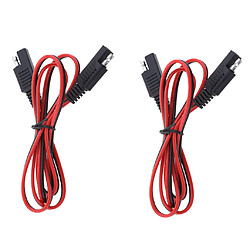 2 Pièces 18AWG SAE Mâle à Mâle Extension Adaptateur Câble Harnais Batterie Solaire