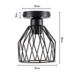 Stoex Plafonnier Vintage Lampe de Plafond Moderne E27 Luminaire Plafonnier Rétro Lustre en Métal (Noir) Pour Couloir, Chambre À Coucher, Cuisine pas cher