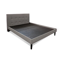 Avis Morphea France Ensemble lit + tête de lit 140x190cm - Anthracite - Collection Léa - Morphea