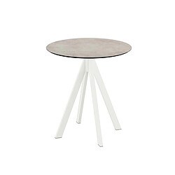 Materiel Chr Pro Table de bistrot Infinity avec piètement blanc + plateau HPL Ø70 cm - Veba 