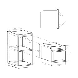 Candy Four encastrable émail lisse FIDC X605, 65 litres, Multifonction, Timer Touch