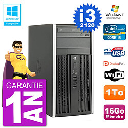 PC HP 6300 MT Intel Core I3-2120 RAM 16Go Disque 1To Graveur DVD Wifi W7 · Occasion 