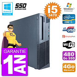 PC Lenovo ThinkCentre M82 SFF i5-3470 RAM 4Go SSD 480Go Graveur DVD Wifi W7 - Occasion