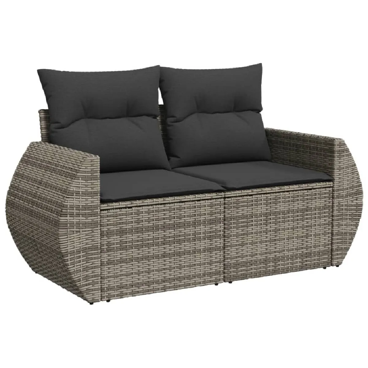 Avis Maison Chic Salon de jardin 11 pcs avec coussins | Ensemble de Table et chaises | Mobilier d'Extérieur gris résine tressée -GKD50495