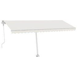 Maison Chic Auvent automatique | Store banne extérieur | Marquise avec capteur de vent et LED 500x300 cm Crème -MN91093