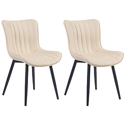 Non Lot de 2 chaises Largo simili cuir 