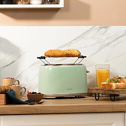 Cecotec Tostadora vertical Toast&Taste 1000 Retro Double Green. 980 W, 2 Rebanadas