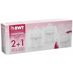 BWT Cartouche filtrante, enrichie au magnésium, compatible Brita Maxtra, pack 2+1