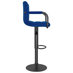 Acheter vidaXL Tabourets de bar lot de 2 bleu tissu