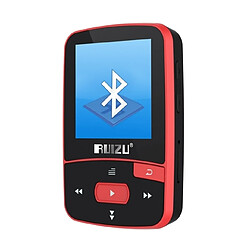 Wewoo Lecteur MP3 Sport Bluetooth MP3 8 Go Clip Mini avec support d'écran FM, enregistrement, E-Book, Horloge, Podomètre Rouge 8 Go