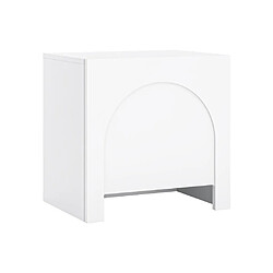 Vente-Unique Table de chevet 1 porte - Blanc - DELANYA