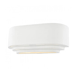 Luminaire Center Applique en plâtre Lando Céramique blanc 1 ampoule 13cm Coloris : Céramique blancNombre d'ampoules : 1Type d'ampoule : E14Puissance Max en Watts (W) : 40Ampoules incluses : NonIP20Hauteur en Cm : 13Largeur en Cm : 32,5Pr