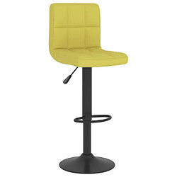 vidaXL Tabouret de bar Vert Tissu