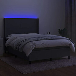 Avis Sommier à lattes,Cadre à lattes de lit et matelas et LED pour Adulte Gris foncé 140x190 cm -MN34925