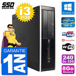 PC HP Compaq 6200 Pro SFF Intel i3-2120 RAM 8Go SSD 240Go Windows 10 Wifi · Occasion 