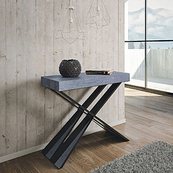 Itamoby Console design extensible 90x40-300 cm table moderne Diago Concrete 