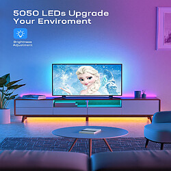 Acheter Lumineuses à LED Teckin SL07B Alexa, Contrôle D'application de Lumineuses RVB de 16,4 Pieds, Assistant Google, Changement de Couleur de Synchronisation de La Musique, pour Chambre, Cuisine, Télévision, Fête, Plafond, Salle de Jeux, Décorations de Noël