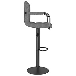 Acheter vidaXL Tabourets de bar lot de 2 gris clair tissu