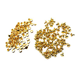 100 ensembles double casquette rivets boutons-pression rapide rivet cuir artisanat or clair accessoires de maroquinerie