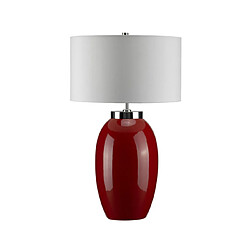 Elstead Lighting Lampe de table Victor Porcelaine Rouge