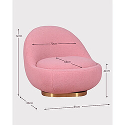 Nest Dream Fauteuil pivotant design garni de coton - Corsica pas cher