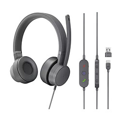 Casques avec Microphone Lenovo Gris 