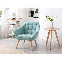 Vente-Unique Fauteuil en tissu vert d'eau CASERTA 