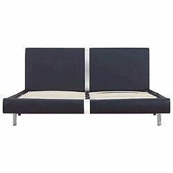 Avis Maison Chic Lit adulte - Lit simple Cadre de lit,Structure du lit Contemporain Noir Similicuir 140 x 200 cm -MN53582