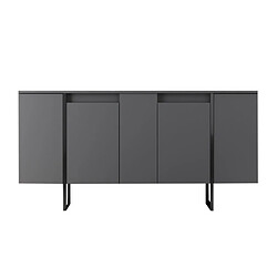 Concept Usine Buffet design noir 4 portes BORAS