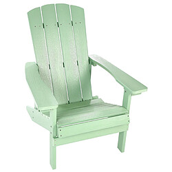 Beliani Chaise de jardin Bois d'ingénierie Vert clair ADIRONDACK pas cher