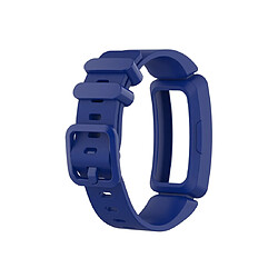 Wewoo Bracelet pour montre connectée Smartwatch avec en silicone Fitbit Inspire HR bleu foncé 