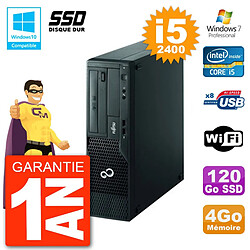 PC Fujitsu Esprimo E500 E85+ DT i5-2400 RAM 4Go SSD 120Go DVD Wifi W7 · Occasion 