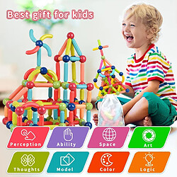 Avis koticidsin Jeu de Construction Magnétique, 68 PCS, Bâtons Magnétiques de Construction, Jeux Educatifs Enfant