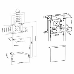 Support de TV Neomounts NS-M1250BLACK 70" 37" 70 Kg